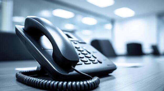 Black enterprise IP desk phone
